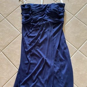 David’s Bridal navy blue dress